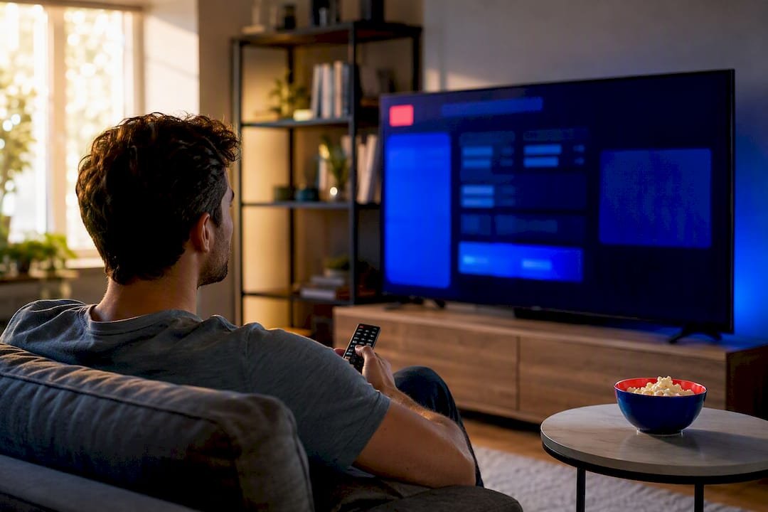 Viewer comparing live TV plan options
